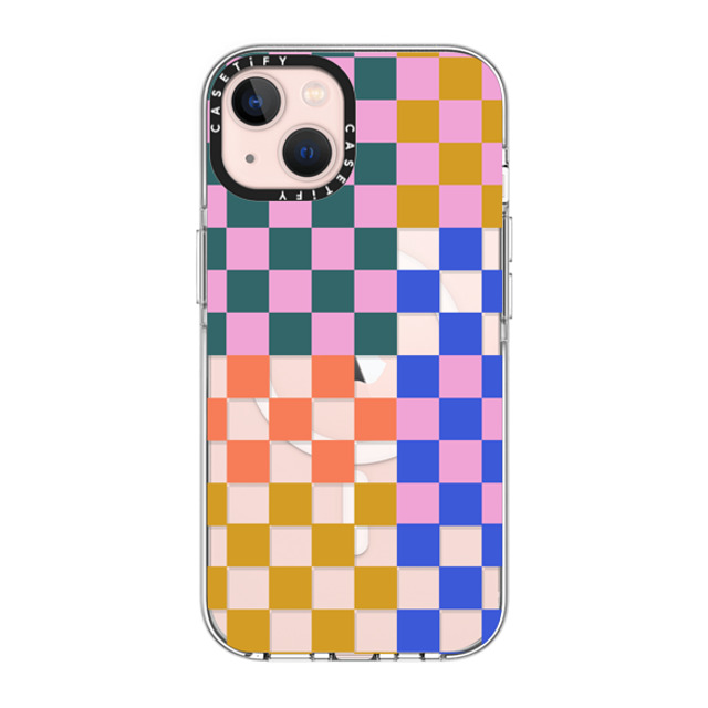 Oh Joy x CASETiFY iPhone 13 ケース クリア クリア ケース MagSafe対応 Checker Party