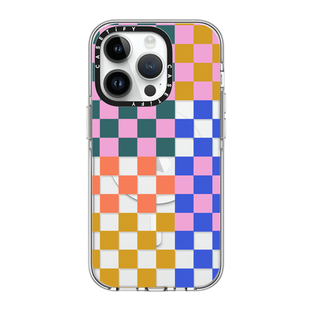 Oh Joy x CASETiFY iPhone 14 Pro Case Clear Clear Case MagSafe Compatible Checker Party Oh Joy x CASETiFY iPhone 14 Pro Case Clear Clear Case MagSafe Compatible Checker Party