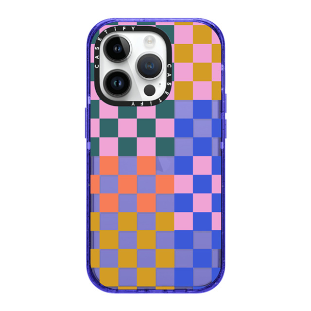 Oh Joy x CASETiFY iPhone 14 Pro ケース Geometric Peri Purple インパクトケース Checker Party Father's Day Oh Joy x CASETiFY iPhone 14 Pro ケース Geometric Peri Purple インパクトケース Checker Party Father's Day