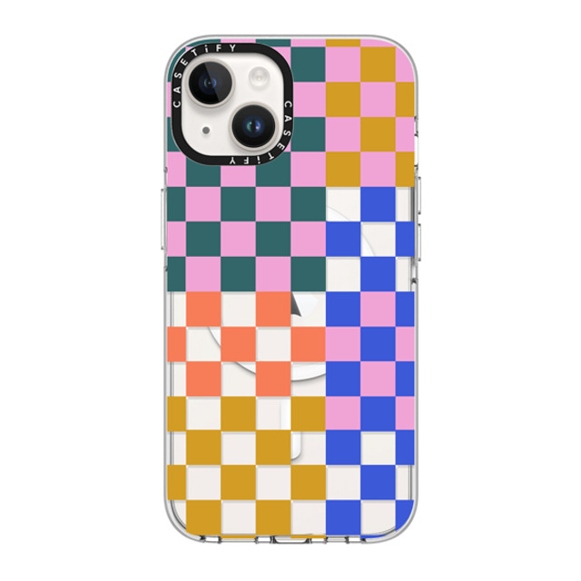 Oh Joy x CASETiFY iPhone 14 ケース クリア クリア ケース MagSafe対応 Checker Party