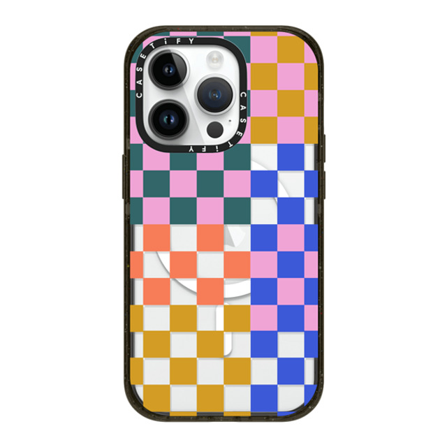 Oh Joy x CASETiFY iPhone 14 Pro ケース ブラック インパクトケース MagSafe対応 Checker Party