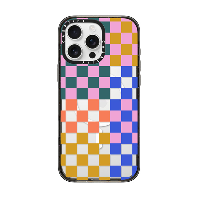 Oh Joy x CASETiFY iPhone 16 Pro Max ケース ブラック インパクトケース MagSafe対応 Checker Party