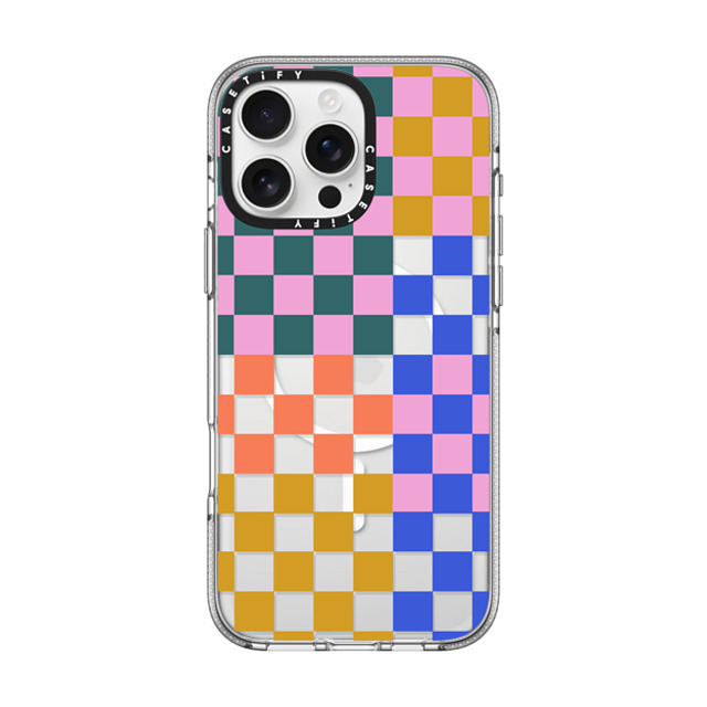 Oh Joy x CASETiFY iPhone 16 Pro Max ケース クリア クリア ケース MagSafe対応 Checker Party