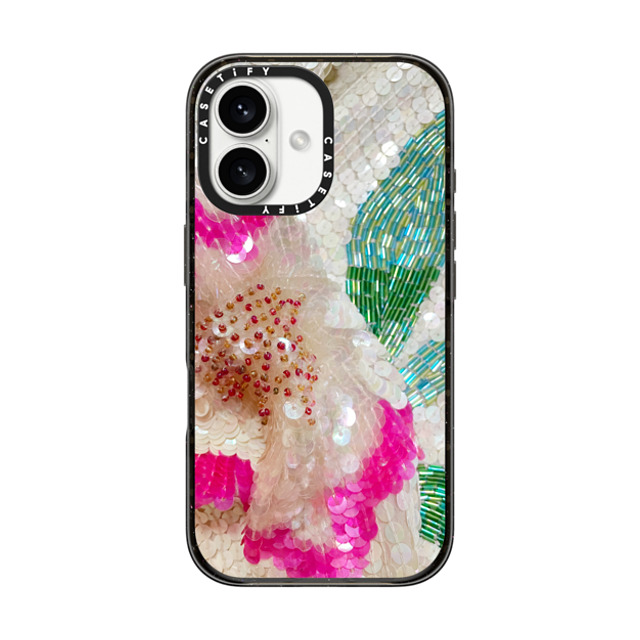 Oh Joy x CASETiFY iPhone 16 Case Geometric ブラック インパクトケース Vintage Sequin Floral Mother's Day Oh Joy x CASETiFY iPhone 16 Case Geometric ブラック インパクトケース Vintage Sequin Floral Mother's Day