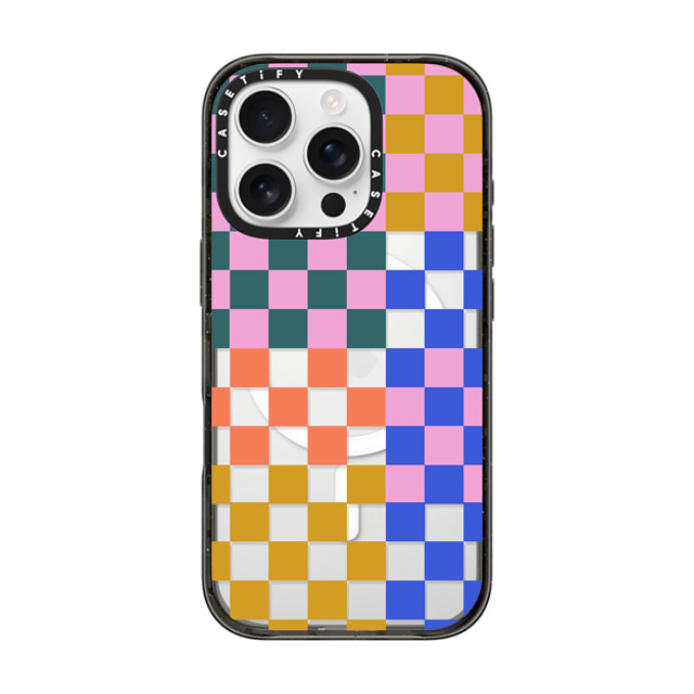 Oh Joy x CASETiFY iPhone 16 Pro ケース ブラック インパクトケース MagSafe対応 Checker Party