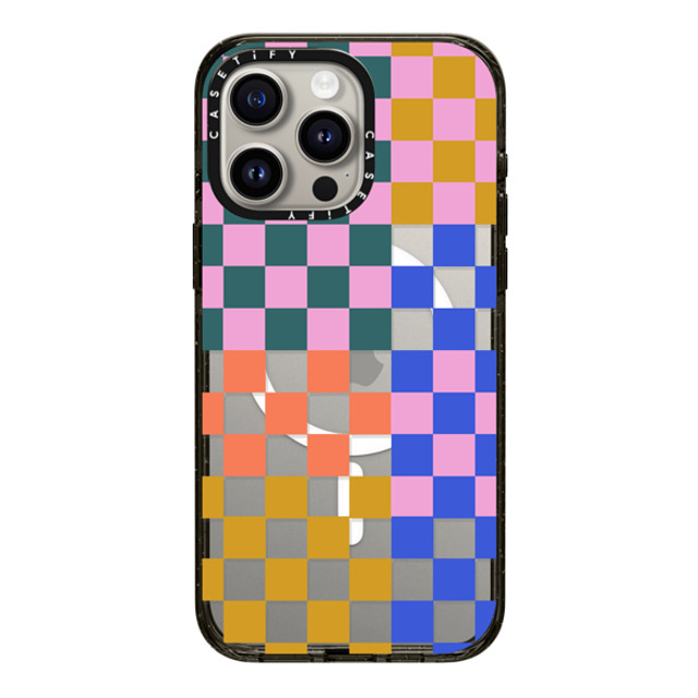 Oh Joy x CASETiFY iPhone 15 Pro Max ケース ブラック インパクトケース MagSafe対応 Checker Party