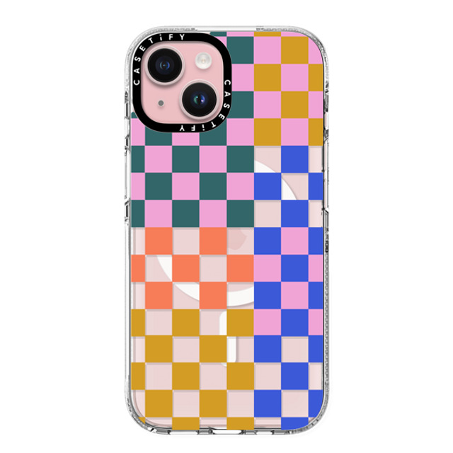 Oh Joy x CASETiFY iPhone 15 ケース クリア クリア ケース MagSafe対応 Checker Party