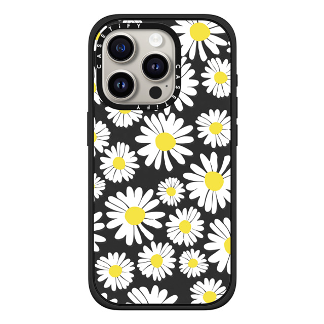 Oh Joy x CASETiFY iPhone 15 Pro Case Matte Black Impact Case MagSafe Compatible Daisy Fields Oh Joy x CASETiFY iPhone 15 Pro Case Matte Black Impact Case MagSafe Compatible Daisy Fields
