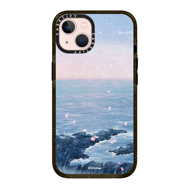 Shinkiru x CASETiFY iPhone 13 ケース ブラック インパクトケース Jeju Island by shinkiru