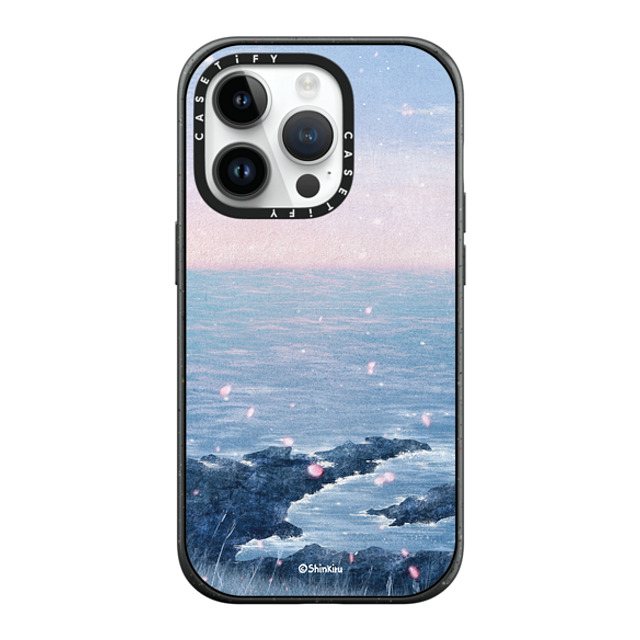 Shinkiru x CASETiFY iPhone 14 Pro ケース マットブラック インパクトケース MagSafe対応 Jeju Island by shinkiru