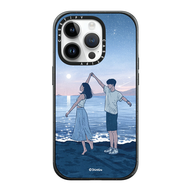 Shinkiru x CASETiFY iPhone 14 Pro ケース マットブラック インパクトケース MagSafe対応 LET'S DANCE BY SHINKIRU