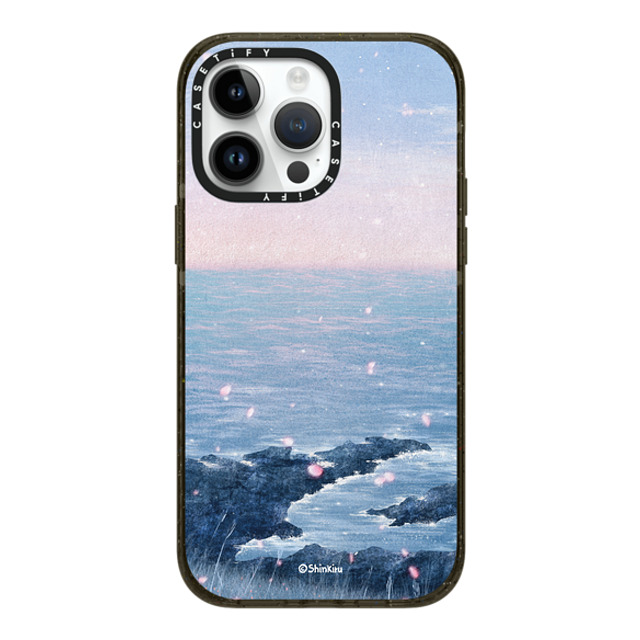 Shinkiru x CASETiFY iPhone 14 Pro Max ケース ブラック インパクトケース MagSafe対応 Jeju Island by shinkiru