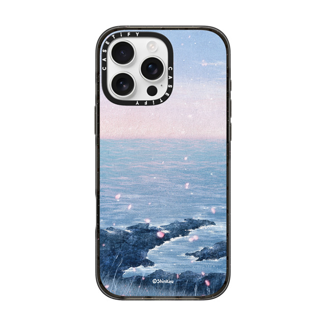 Shinkiru x CASETiFY iPhone 16 Pro Max ケース ブラック インパクトケース MagSafe対応 Jeju Island by shinkiru