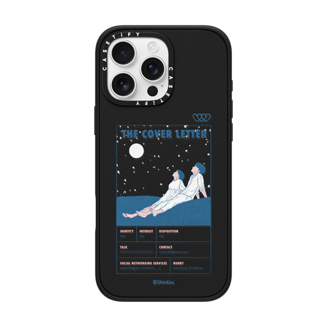 Shinkiru x CASETiFY iPhone 16 Pro Max ケース Cartoon,Love マットブラック インパクトケース MagSafe対応 the cover letter by shinkiru Back to School Shinkiru x CASETiFY iPhone 16 Pro Max ケース Cartoon,Love マットブラック インパクトケース MagSafe対応 the cover letter by shinkiru Back to School