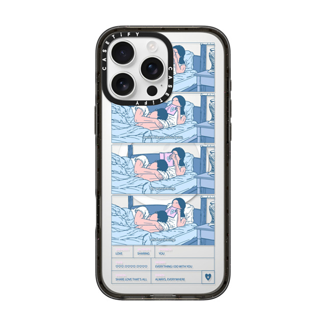 Shinkiru x CASETiFY iPhone 16 Pro Max ケース ブラック インパクトケース MagSafe対応 Learn to love you