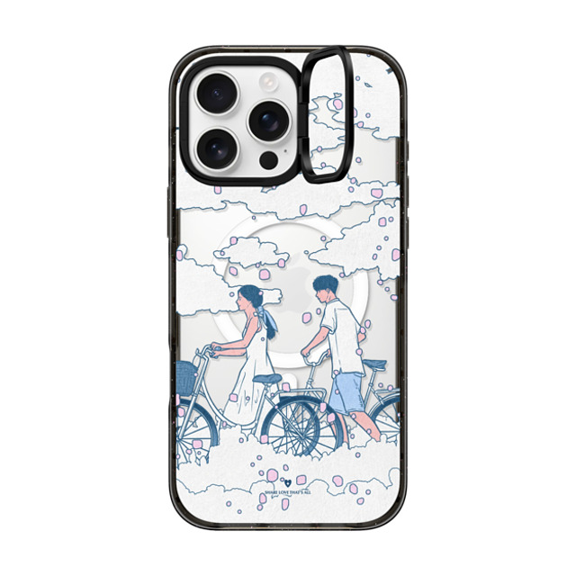 Shinkiru x CASETiFY iPhone 16 Pro Max ケース ブラック インパクトリングスタンドケース MagSafe対応 feels like walking on clouds