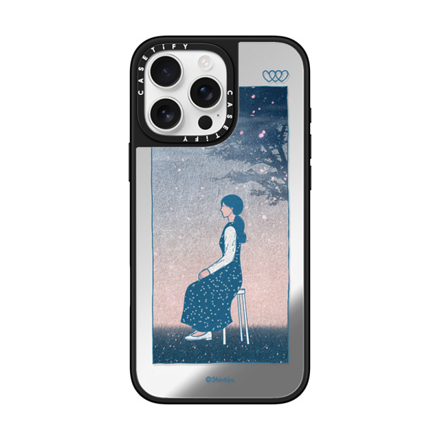 Shinkiru x CASETiFY iPhone 16 Pro Max ケース Cartoon,Love Silver on Black ミラーケース MagSafe対応 You by shinkiru Back to School Shinkiru x CASETiFY iPhone 16 Pro Max ケース Cartoon,Love Silver on Black ミラーケース MagSafe対応 You by shinkiru Back to School