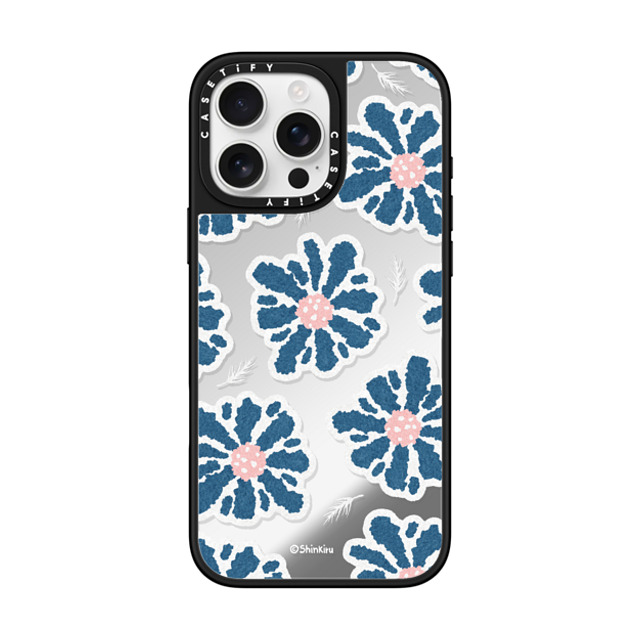Shinkiru x CASETiFY iPhone 16 Pro Max ケース Floral,Cartoon Silver on Black ミラーケース MagSafe対応 FLOWERS BY SHINKIRU Father's Day Shinkiru x CASETiFY iPhone 16 Pro Max ケース Floral,Cartoon Silver on Black ミラーケース MagSafe対応 FLOWERS BY SHINKIRU Father's Day