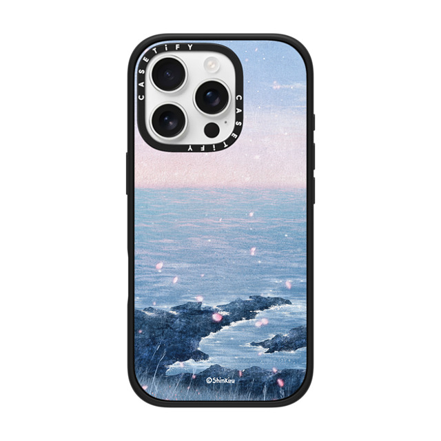 Shinkiru x CASETiFY iPhone 16 Pro ケース マットブラック インパクトケース MagSafe対応 Jeju Island by shinkiru