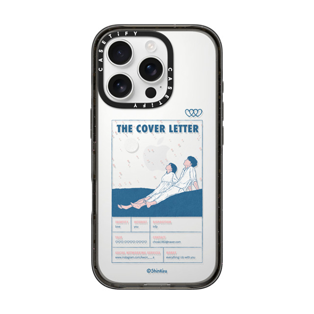 Shinkiru x CASETiFY iPhone 16 Pro ケース Cartoon,Love ブラック インパクトケース the cover letter by shinkiru Back to School Shinkiru x CASETiFY iPhone 16 Pro ケース Cartoon,Love ブラック インパクトケース the cover letter by shinkiru Back to School