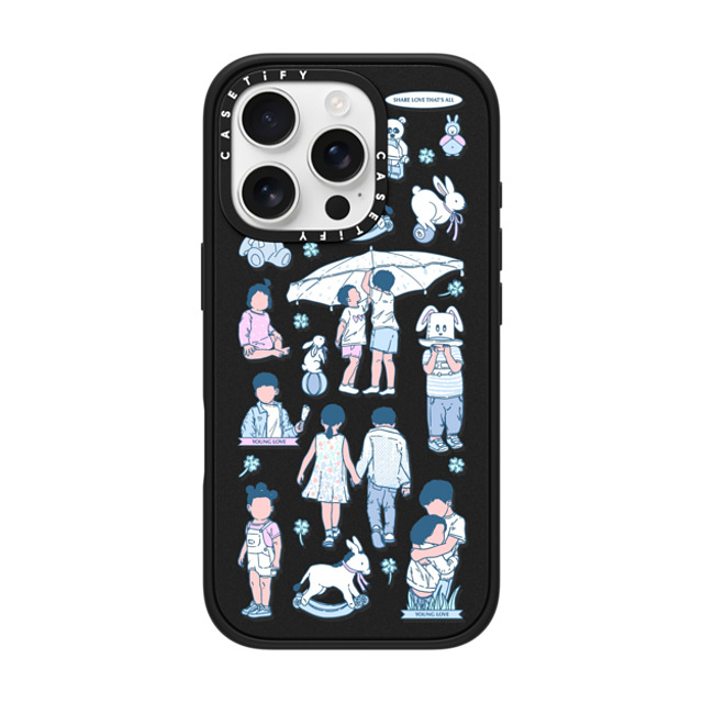 Shinkiru x CASETiFY iPhone 16 Pro ケース マットブラック インパクトケース MagSafe対応 young love