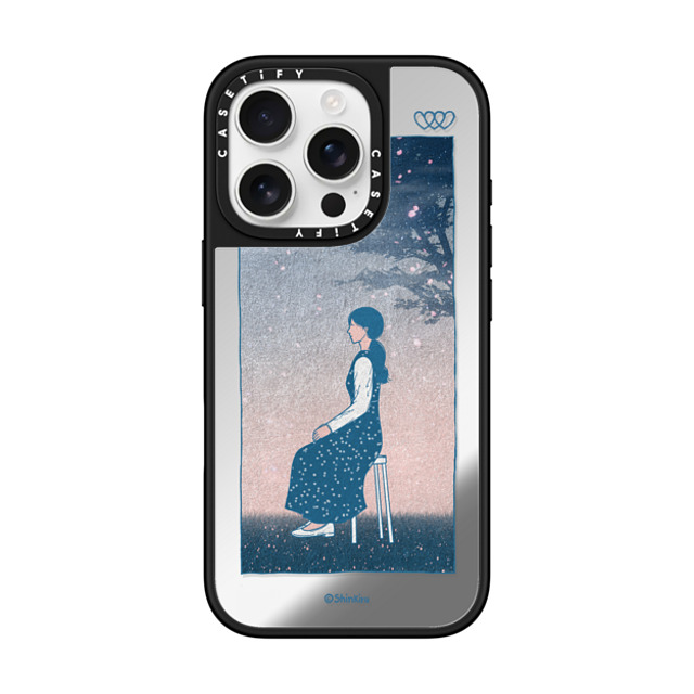 Shinkiru x CASETiFY iPhone 16 Pro ケース Cartoon,Love Silver on Black ミラーケース MagSafe対応 You by shinkiru Back to School Shinkiru x CASETiFY iPhone 16 Pro ケース Cartoon,Love Silver on Black ミラーケース MagSafe対応 You by shinkiru Back to School
