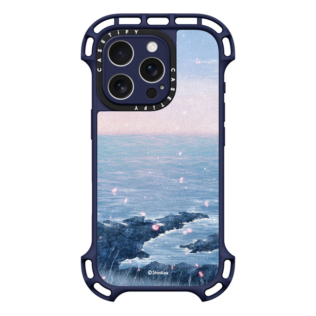 Shinkiru x CASETiFY iPhone 16 Pro ケース インディゴ ウルトラ バウンスケース MagSafe対応 Jeju Island by shinkiru