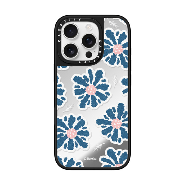Shinkiru x CASETiFY iPhone 16 Pro ケース Floral,Cartoon Silver on Black ミラーケース MagSafe対応 FLOWERS BY SHINKIRU Father's Day Shinkiru x CASETiFY iPhone 16 Pro ケース Floral,Cartoon Silver on Black ミラーケース MagSafe対応 FLOWERS BY SHINKIRU Father's Day