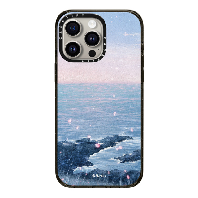 Shinkiru x CASETiFY iPhone 15 Pro Max ケース ブラック インパクトケース MagSafe対応 Jeju Island by shinkiru