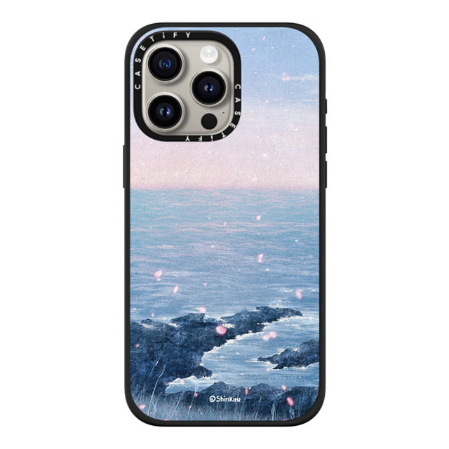 Shinkiru x CASETiFY iPhone 15 Pro Max ケース マットブラック インパクトケース MagSafe対応 Jeju Island by shinkiru