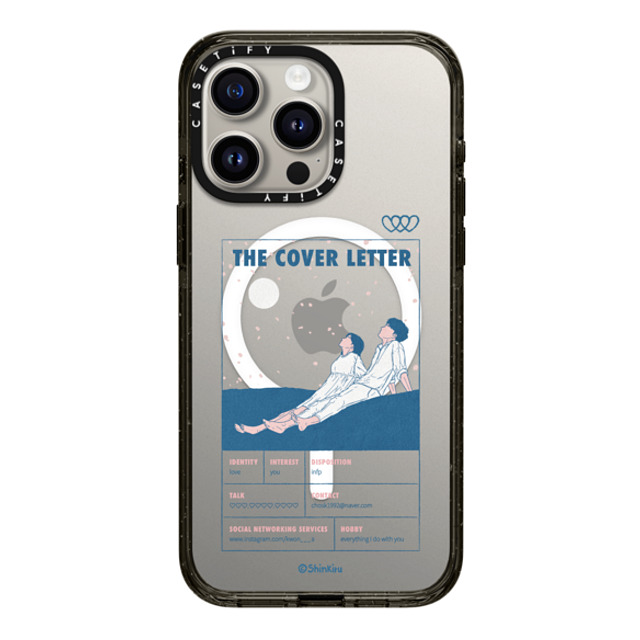 Shinkiru x CASETiFY iPhone 15 Pro Max ケース Cartoon,Love ブラック インパクトケース MagSafe対応 the cover letter by shinkiru Back to School Shinkiru x CASETiFY iPhone 15 Pro Max ケース Cartoon,Love ブラック インパクトケース MagSafe対応 the cover letter by shinkiru Back to School