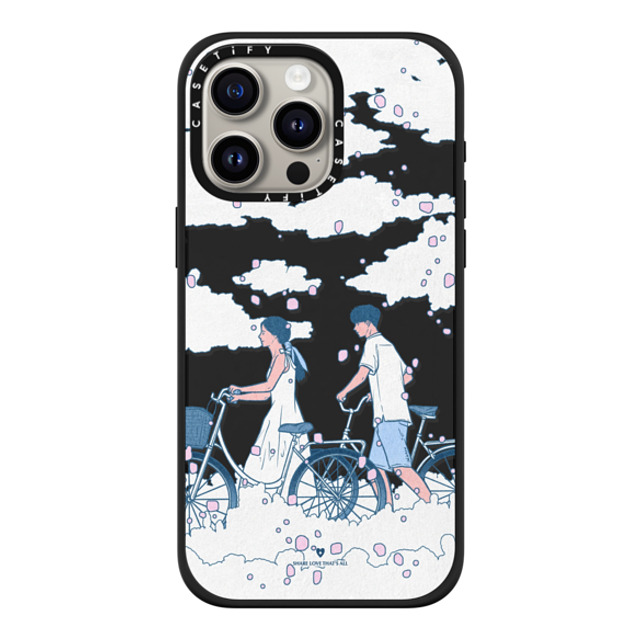 Shinkiru x CASETiFY iPhone 15 Pro Max ケース マットブラック インパクトケース MagSafe対応 feels like walking on clouds