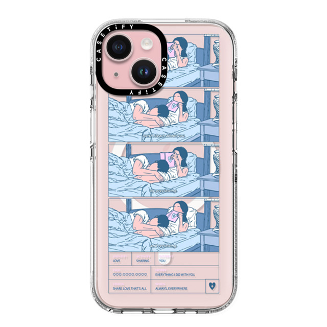 Shinkiru x CASETiFY iPhone 15 ケース クリア クリア ケース MagSafe対応 Learn to love you