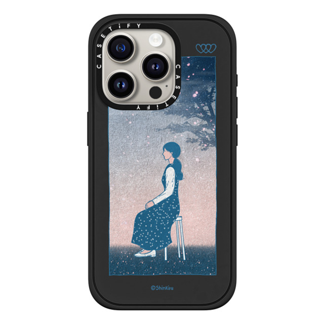 Shinkiru x CASETiFY iPhone 15 Pro ケース Cartoon,Love マットブラック インパクトケース MagSafe対応 You by shinkiru Back to School Shinkiru x CASETiFY iPhone 15 Pro ケース Cartoon,Love マットブラック インパクトケース MagSafe対応 You by shinkiru Back to School