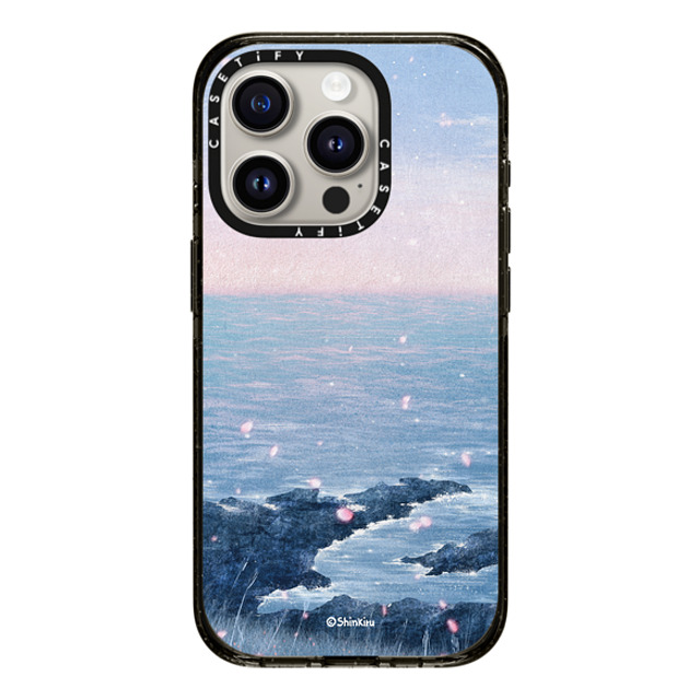 Shinkiru x CASETiFY iPhone 15 Pro ケース ブラック インパクトケース Jeju Island by shinkiru