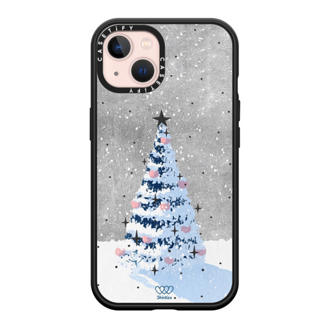 Shinkiru x CASETiFY iPhone 13 ケース マットブラック インパクトケース MagSafe対応 Merry Christmas