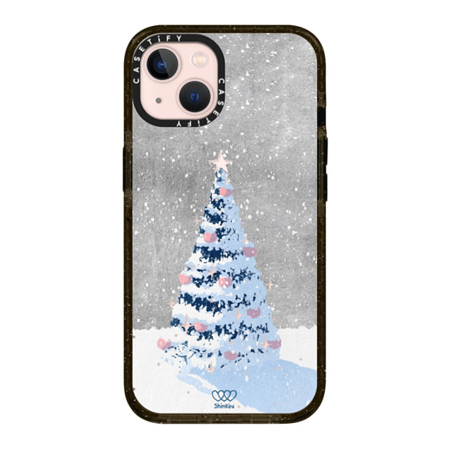 Shinkiru x CASETiFY iPhone 13 ケース ブラック インパクトケース Merry Christmas