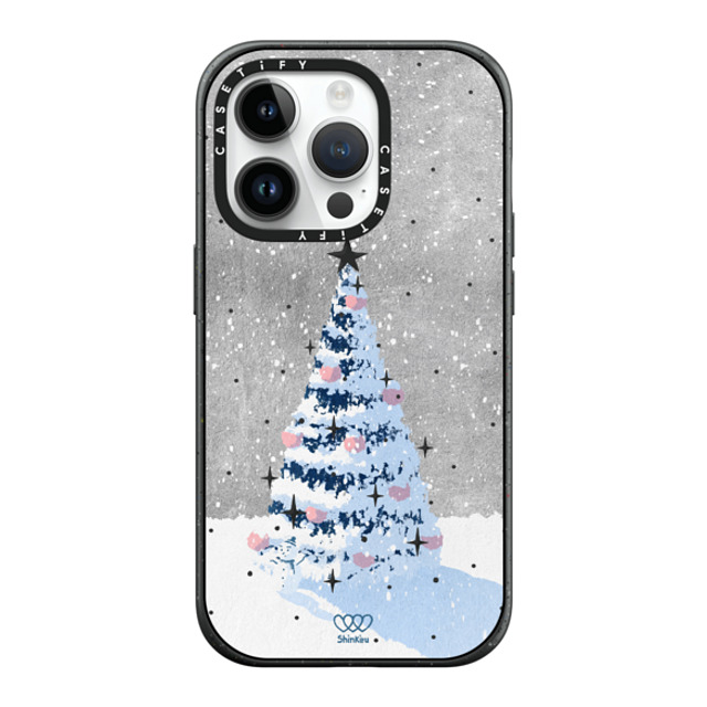 Shinkiru x CASETiFY iPhone 14 Pro ケース マットブラック インパクトケース MagSafe対応 Merry Christmas