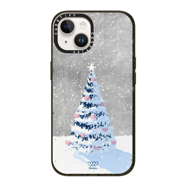 Shinkiru x CASETiFY iPhone 14 ケース ブラック インパクトケース Merry Christmas