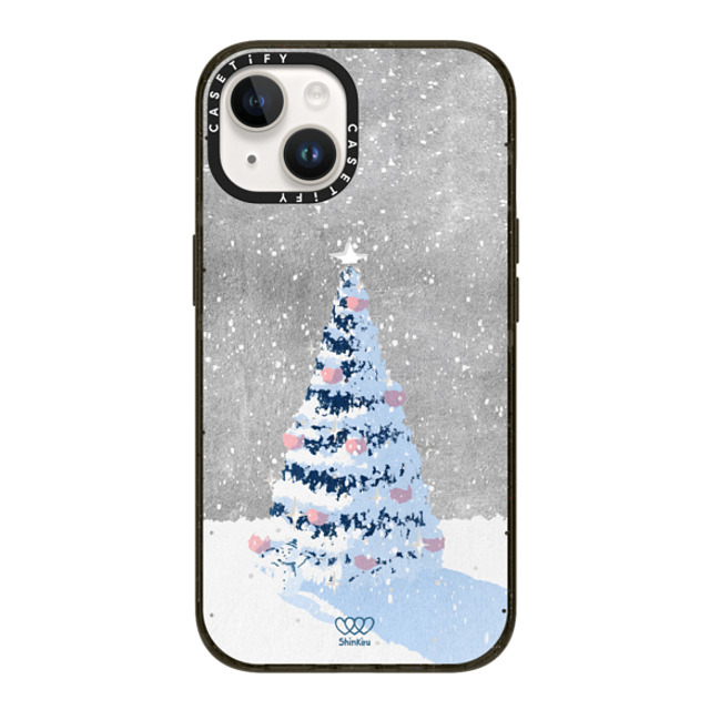 Shinkiru x CASETiFY iPhone 14 ケース ブラック インパクトケース MagSafe対応 Merry Christmas