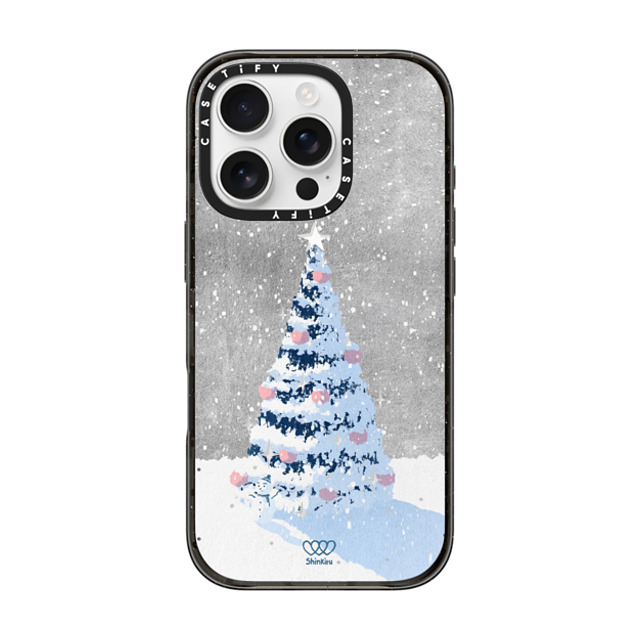 Shinkiru x CASETiFY iPhone 16 Pro ケース ブラック インパクトケース Merry Christmas