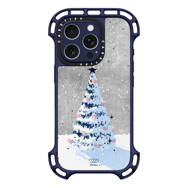 Shinkiru x CASETiFY iPhone 16 Pro Case インディゴ ウルトラ バウンスケース MagSafe対応 Merry Christmas Shinkiru x CASETiFY iPhone 16 Pro Case インディゴ ウルトラ バウンスケース MagSafe対応 Merry Christmas