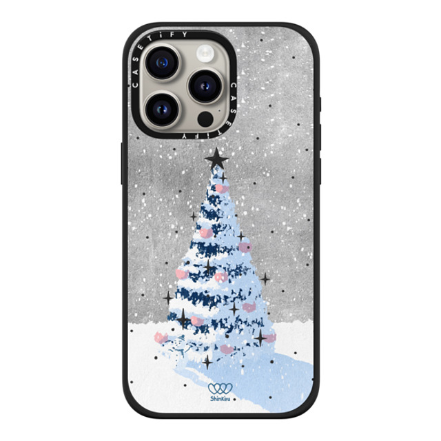 Shinkiru x CASETiFY iPhone 15 Pro Max ケース マットブラック インパクトケース MagSafe対応 Merry Christmas