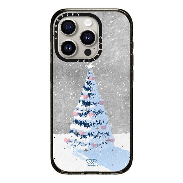 Shinkiru x CASETiFY iPhone 15 Pro ケース ブラック インパクトケース MagSafe対応 Merry Christmas