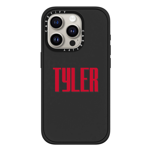 CASETiFY iPhone 15 Pro ケース マットブラック インパクトケース MagSafe対応 Custom Case - tyler