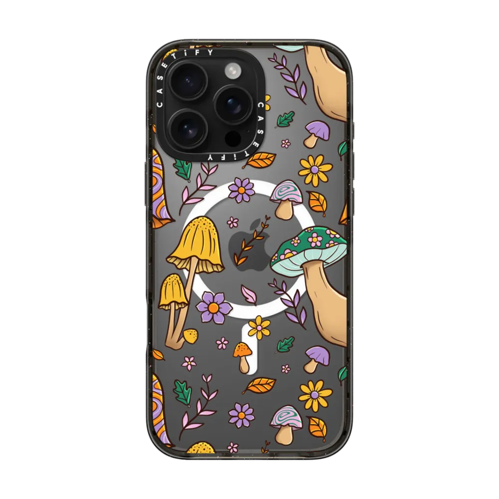 Impact iPhone 16 Pro Max Case MagSafe Compatible - Groovy Mushroom Pattern by Blooming Lau