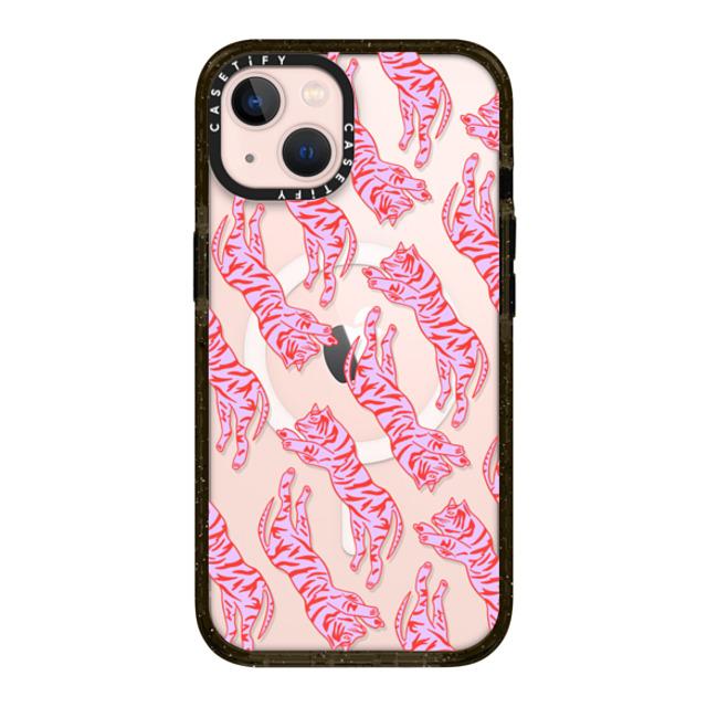 designlovefest x CASETiFY iPhone 13 ケース ブラック インパクトケース MagSafe対応 TIGERS