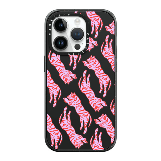 designlovefest x CASETiFY iPhone 14 Pro ケース マットブラック インパクトケース MagSafe対応 TIGERS