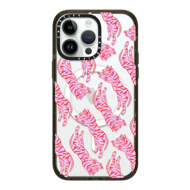 designlovefest x CASETiFY iPhone 14 Pro Max ケース ブラック インパクトケース MagSafe対応 TIGERS