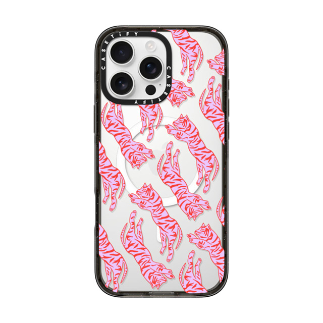 designlovefest x CASETiFY iPhone 16 Pro Max ケース ブラック インパクトケース MagSafe対応 TIGERS